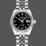 Rolex Datejust 179174 Black Index Dial Fluted Bezel 26MM Lady Replica Watch