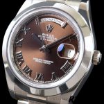Rolex Day-Date 118209 White Gold Chocolate Brown Dial 36mm Unisex Replica Watch - Image 4