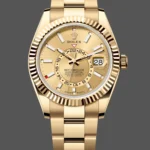 Rolex Sky Dweller 42mm Yellow Gold Champagne Dial m336938 0001 Men's Replica Watch