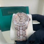 Rolex Pearlmaster 86405RBR Everose Gold Paved Diamond dial 39mm Mens Replica Watch - Image 2