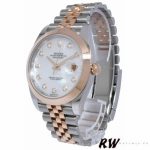 Rolex Datejust 126301 White Mother of Pearl Diamond Dial 41MM Mens Replica Watch - Image 3