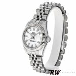 Rolex Datejust 179174 White Index Dial Fluted Bezel 26MM Lady Replica Watch - Image 3