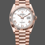 Rolex Day Date 36mm Everose Gold 128235 0070 White Roman
