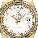 Rolex Day-Date 218348 White Roman Dial 41MM Mens Replica Watch - Image 2