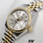 Rolex Datejust 179173 Silver Index Dial Fluted Bezel 26MM Lady Replica Watch - Image 3