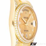 Rolex Day-Date 118388 Champagne Jubilee Diamond Dial Yellow Gold 36MM Unisex Replica Watch - Image 2