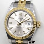 Rolex Datejust 179173 Silver Index Dial Fluted Bezel 26MM Lady Replica Watch - Image 2