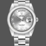 Rolex Day-Date 118209 Silver Roman Numerals Dial Automatic 36mm Unisex Replica Watch
