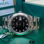 Rolex Datejust 41 Fluted Bezel Black Diamond Dial m126334 0011 Mens Replica Watch - Image 14