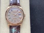 Rolex Day Date 36 Diamond Paved Dial Fluted Bezel 18K Everose gold 128235 0039 President Watch - Image 13