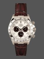Rolex Daytona 116519 Panda Dial Chocolate Leather Strap 40mm Mens Replica Watch