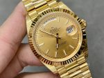 Rolex Day-Date 128238 Fluted Bezel Champagne Index Dial 36MM Unisex Replica Watch - Image 4