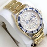 Rolex GMT-Master II 116758 Yellow Gold Pave Dial 40mm Mens Replica Watch - Image 3