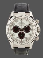 Rolex Daytona 116519 Panda Dial Black Leather Strap 40mm Mens Replica Watch