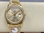 Rolex Day-Date 128348RBR Champagne Index Dial Yellow Gold 36MM Unisex Replica Watch - Image 3