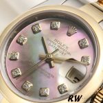 Rolex Datejust 179163 Black Mother of Pearl Dial Domed Dezel 26MM Lady Replica Watch - Image 4