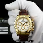 Rolex Daytona 116518 Yellow Gold White Dial 40mm Mens Replica Watch - Image 2