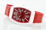 Franck Muller Women's Yacht Red Dial Leather Strap - Image 5