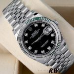 Rolex Datejust 126234 Fluted Bezel Black Diamond Dial 36MM Unisex Replica Watch - Image 13