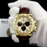 Rolex Daytona 116518 Ivory Dial Brown Leather Strap 40mm Mens Replica Watch - Image 2