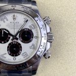 Rolex Cosmograph Daytona 116509 White Arabic Dial White Gold 40MM Mens Replica Watch - Image 6
