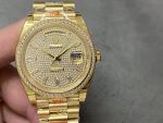 Rolex Day-Date 40 18K Yellow Gold Diamond Paved Dial Diamond m228348rbr 0037 - Image 3