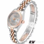 Rolex Datejust 179171 Grey Roman Numeral Dial Fluted Bezel 26MM Lady Replica Watch - Image 3