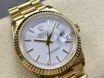 Rolex Day-Date 128238 Fluted Bezel White Roman Dial 36MM Replica Watch - Image 4
