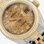 Rolex Datejust 179173 Jubilee Champagne Diamond Dial Fluted Bezel 26MM Lady Replica Watch - Image 2
