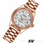 Rolex Datejust 279175 Mother Of Pearl Diamonds Dial Fluted Bezel 28mm Lady Replica Watch - Image 2