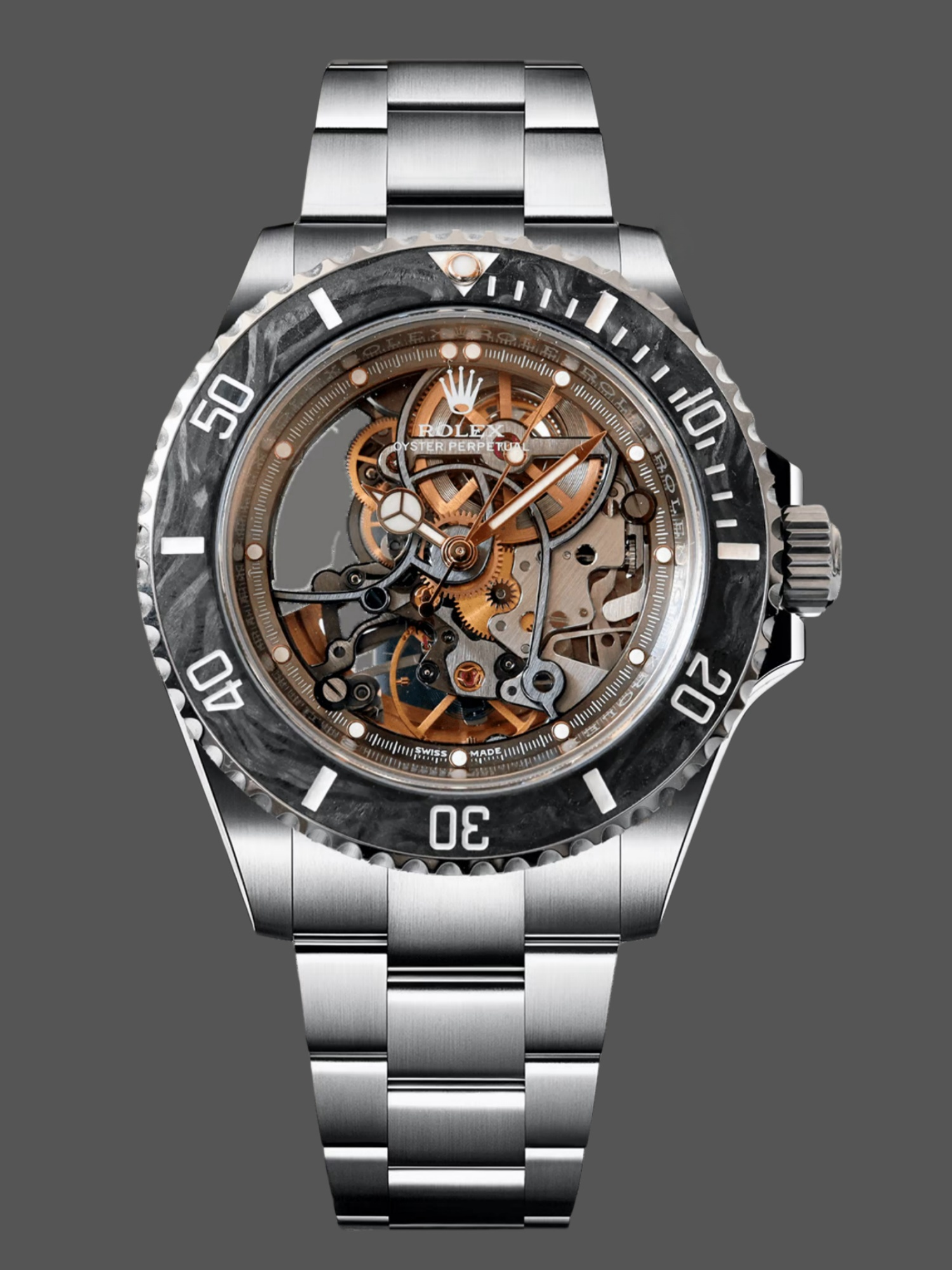 F14A0721-2D65-1346-9325-E2C5D93B8E1A Rolex Submariner 114060 Skeleton Artisans de Geneve Andrea Pirlo Project 40mm - Image 1
