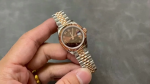 Rolex Datejust 28 Chocolate Index Steel & Rose Gold m279171 0009 Women's Watch - Image 2