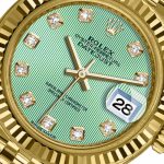 Rolex Datejust 279178 Mint Green Diamond Dial Yellow Gold 28mm Lady Replica Watch - Image 2
