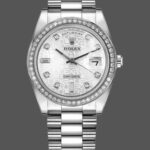 Rolex Day Date 118346 Silver Jubilee Diamond Dial 36mm Unisex Replica Watch
