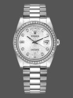 Rolex Day Date 118346 Silver Jubilee Diamond Dial 36mm Unisex Replica Watch