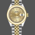 Rolex Datejust 279163 Champagne Index Dial Domed Bezel 28mm Lady Replica Watch