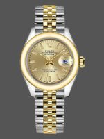 Rolex Datejust 279163 Champagne Index Dial Domed Bezel 28mm Lady Replica Watch
