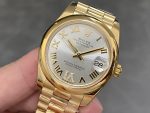 Rolex Datejust 31 Silver VI Daimond Dial 18k Yellow Gold Watch 178248 - Image 5