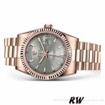 Rolex Day-Date 118235 Rhodium Grey Dial Rose Gold 36mm Unisex Replica Watch - Image 4