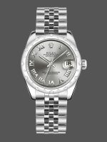 Rolex Datejust 178344 Rhodium Grey Dial Jubilee Bracelet 31MM Lady Replica Watch