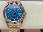 Rolex Sky Dweller 42 Everose Gold Blue Green Dial m336935 0005 Men's Watch - Image 3