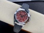 Rolex Cosmograph Daytona 40MM White Gold Rare Rubellite Dial 116509 Rubber Strap - Image 6