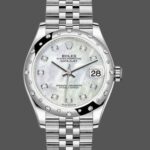 Rolex Datejust 178344 White Mother of Pearl Diamond Dial 31MM Lady Replica Watch