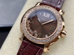 Chopard Happy Sport Diamond Bezel Brown Quartz 278475-3037 - Image 5