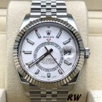 Rolex Sky-Dweller 326934 Fluted Bezel White Dial 42MM Replica Watch - Image 2