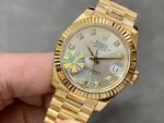 Rolex Datejust 31 Yellow Gold Silver Diamond Dial M278278 0034 Women's Watch - Image 5