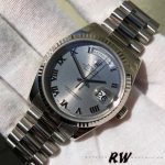 Rolex Day-Date 118239 Silver Roman Numeral 36mm Unisex Replica Watch - Image 3