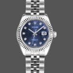 Rolex Datejust 179174 Jubilee Blue Diamond Dial Fluted Bezel 26MM Lady Replica Watch