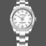 Rolex Oyster Perpetual 177210 Stainless Steel White Dial 31mm Lady Replica Watch