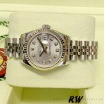 Rolex Datejust 179174 Silver Diamond Dial Fluted Bezel 26MM Lady Replica Watch - Image 4